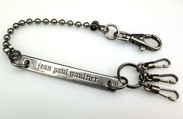 Jean Paul GAULTIER メタルプレートチェーンキーホルダー