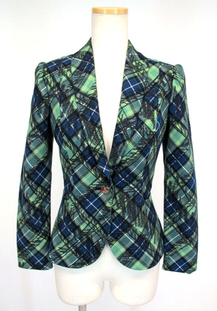 Vivienne Westwood RED LABEL 手書きチェック柄1つボタンジャケット  