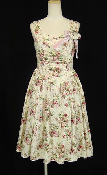 Victorianmaidenロココブーケコサージュ付きジャンパースカート
