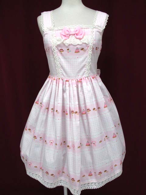 うさくみゃスイーツ柄ジャンパースカート BABY, THE STARS SHINE