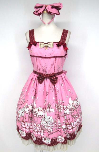 【値下げ】★激レア♥BABY♥人気柄ジャンパースカートとカチューシャ★ラベンダー BABY, THE STARS SHINE BRIGHT / Printed Jumper Skirt