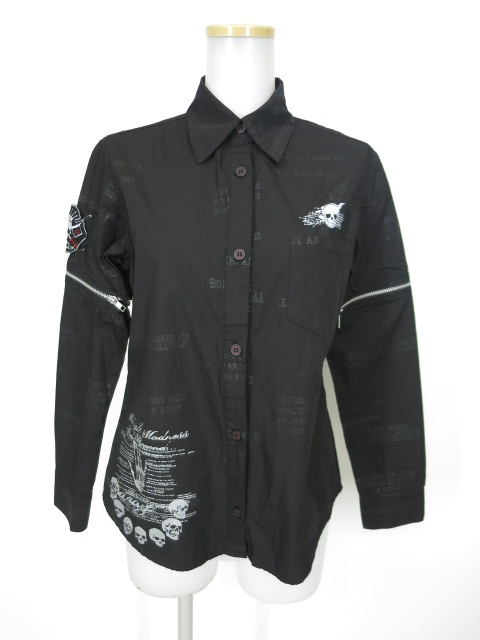 h.ANARCHY 袖ジップ2wayシャツ