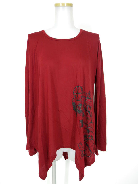 PEACE NOW 時計プリント長袖カットソー