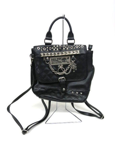 SEX POT スタッズ付き2wayバッグ