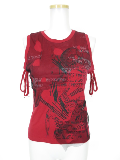 h.ANARCHY メッシュ貼付けタンクトップ