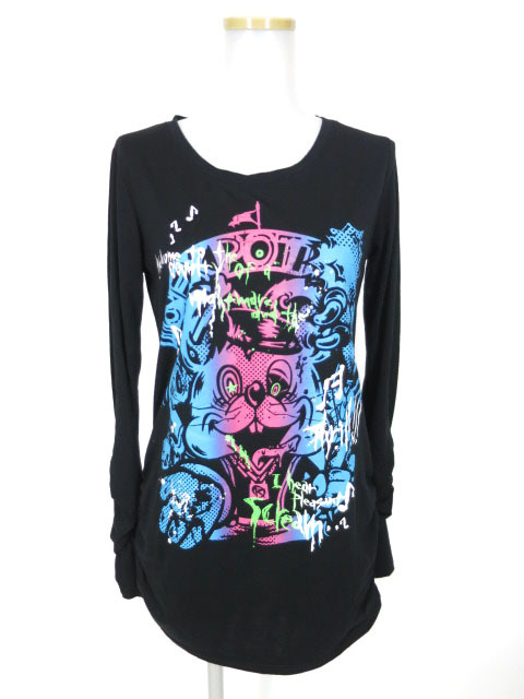 SEX POT マウスプリント長袖カットソー