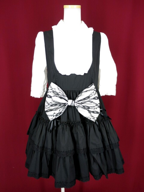 ALGONQUINS ADDICTION ビッグリボン付き重ね着風ワンピース