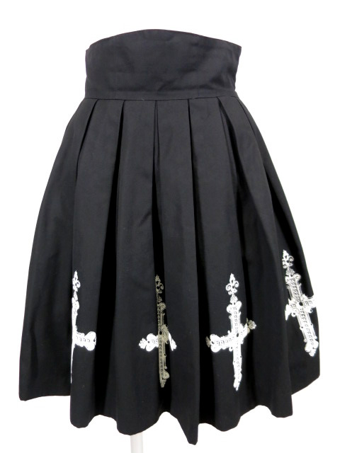 Victorian maiden クロスプリントプリーツスカート