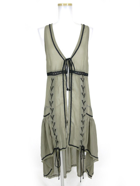 Ozz Croce シフォンロングジレ