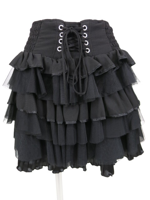 Ozz Croce 裾プリーツティアードフリルスカート