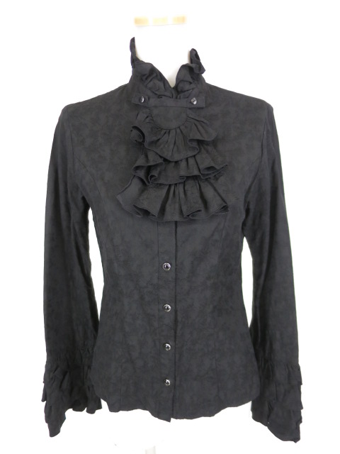 PEACE NOW ジャボ付きジャガードブラウス