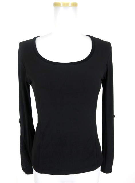 Qutie Frash ラメ龍プリントフレア袖長袖カットソー