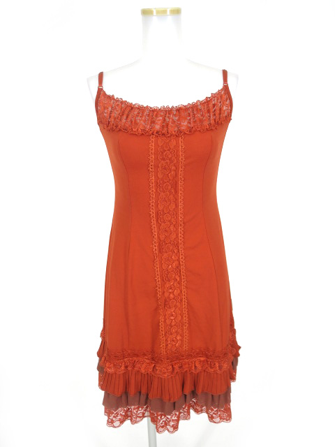 OZZ ONESTE レース付きキャミワンピース