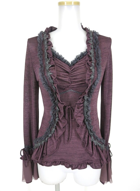 Ozz Croce ボレロ重ね風長袖ニットカットソー