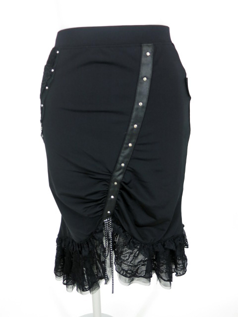 OZZ ONESTE レース付きアシンメトリースカート