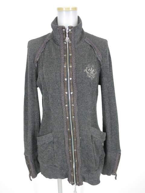 Rozen Kavalier ジップアップリブニットブルゾン