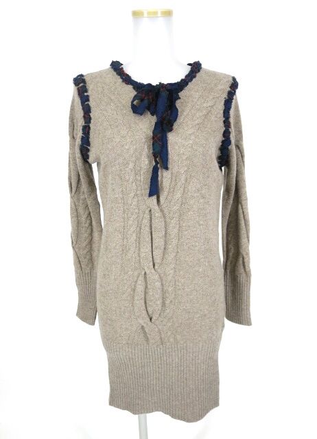 Vivienne Westwood RED LABEL タータンチェック編み込みニットワンピース