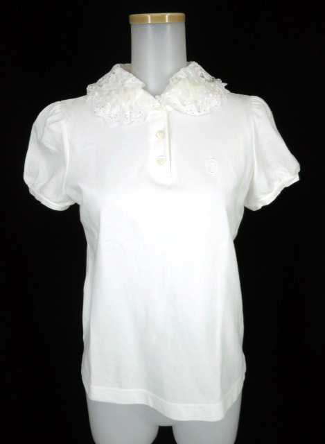 Jane Marple レース衿ポロシャツ