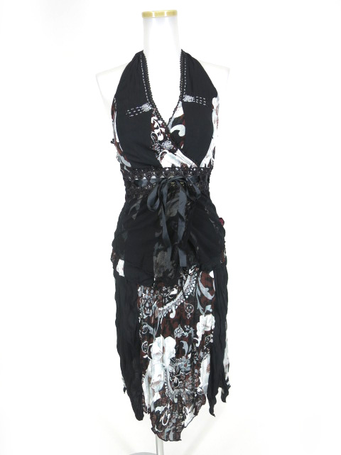 Ozz On 和柄ホルターネックキャミソール＆スカート