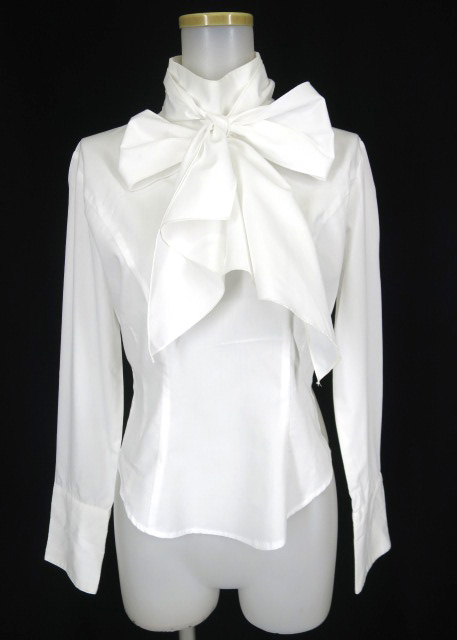 GOLDSEAL by MIHO MATSUDA タイ付き背中ジップブラウス