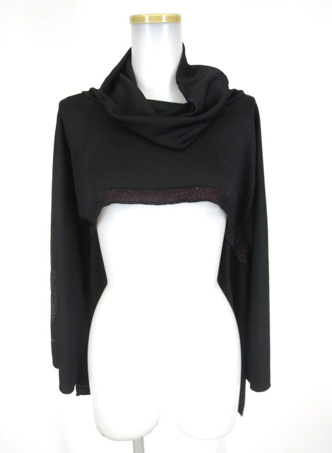 Ozz On hikozoh ハイネックポンチョ風カットソー