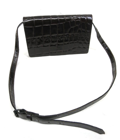 レゴスキのバッグと財布ジャンポールゴルチエ  レザー クロコ型押し ショルダーバッグ 2WAY 美品