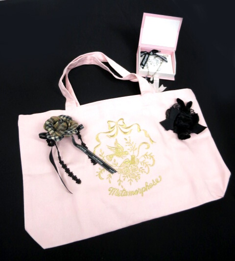 Metamorphose ブローチ3点、トートバッグ セット