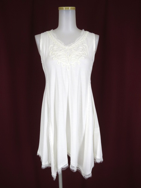 OZZ ANGELO レース付きノースリーブチュニック