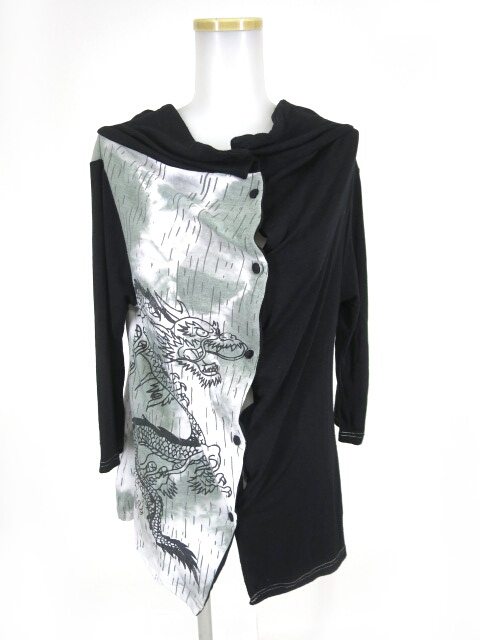 sumi 龍プリントカーディガン