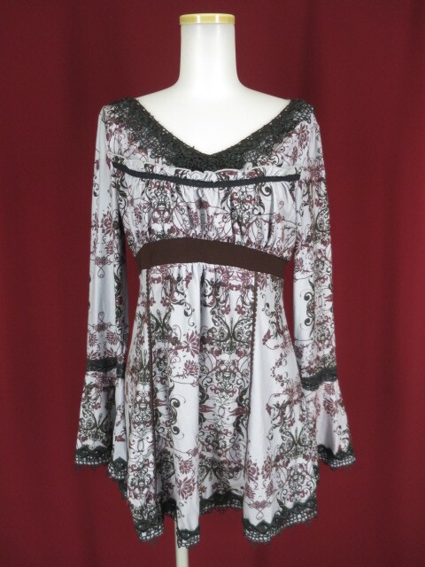 OZZ ANGELO 草花柄チュニックワンピース