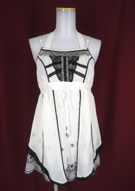 OZZ ANGELO 刺繍入りシフォンチュニックワンピース