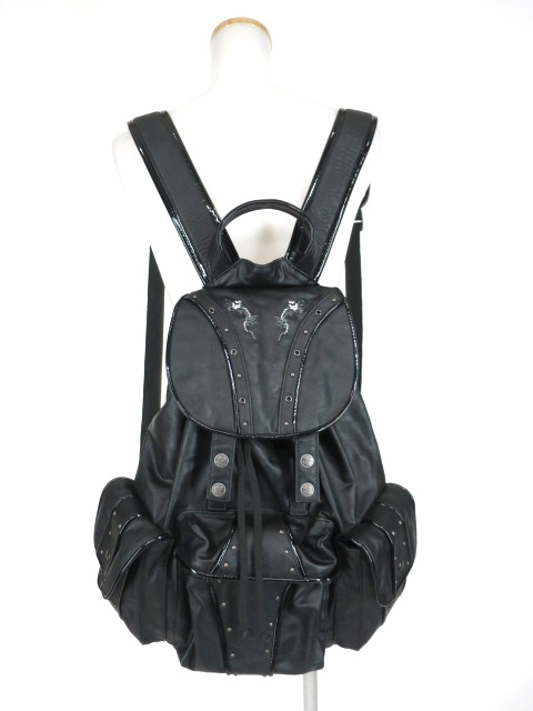 DragoNiA 龍刺繍入り合皮リュック