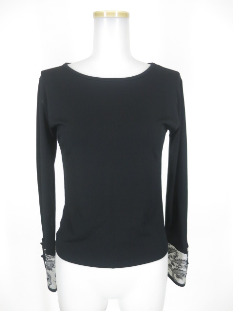 Qutie Frash チャイナ袖口長袖カットソー