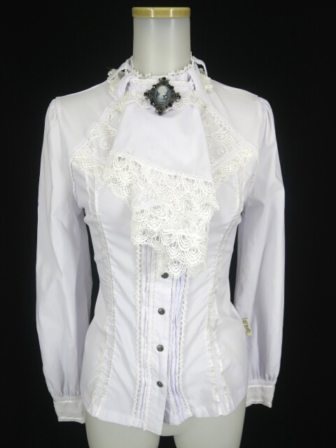 OZZ ANGELO カメオジャボ付きブラウス