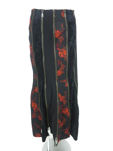 Ozz On hikozoh ジップ切替ロングスカート