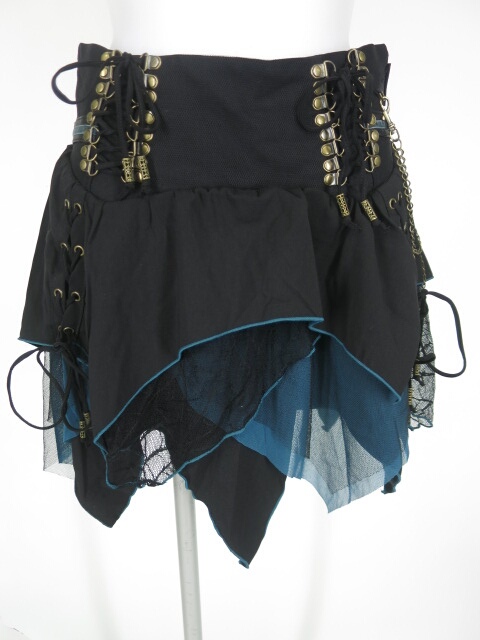 Ozz Croce ウエスト編み上げ付きイレギュラーヘムスカート