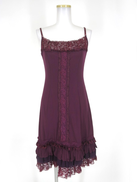 OZZ ONESTE レース付きキャミワンピース