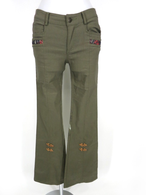 OZZ ONESTE チャイナボタン付きブーツカットパンツ