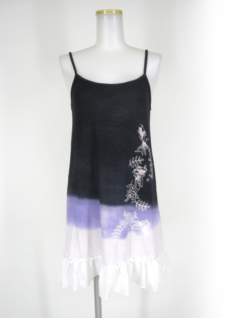 gouk 金魚プリントグラデーションチュニックキャミソール