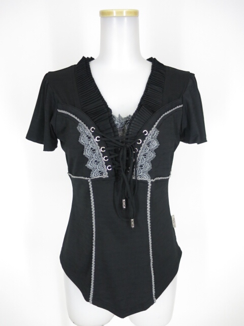 Rozen Kavalier プリーツ衿半袖カットソー