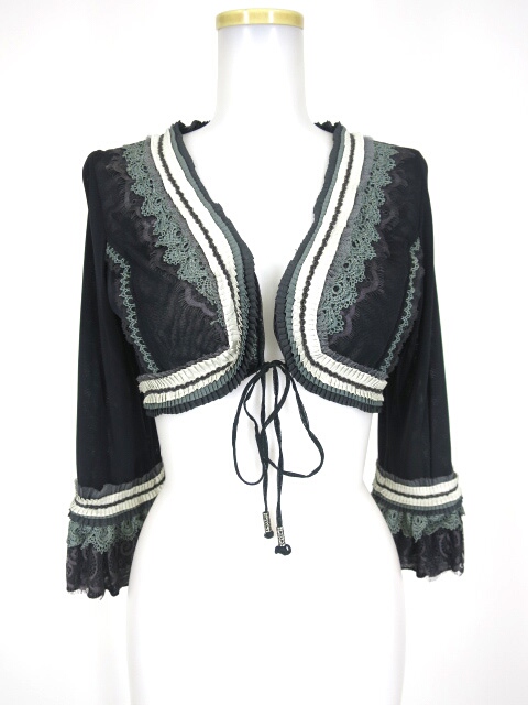 OZZ ANGELO プリーツ付きメッシュチュールボレロ