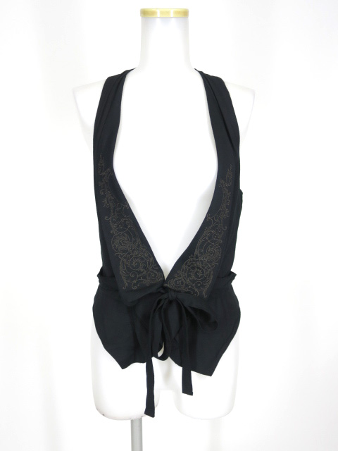 OZZ ANGELO ラペル刺繍入りベスト