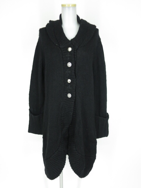 Ozz Croce フード付きニットコート