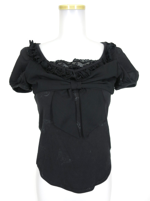 HONEY リボン付き半袖カットソー