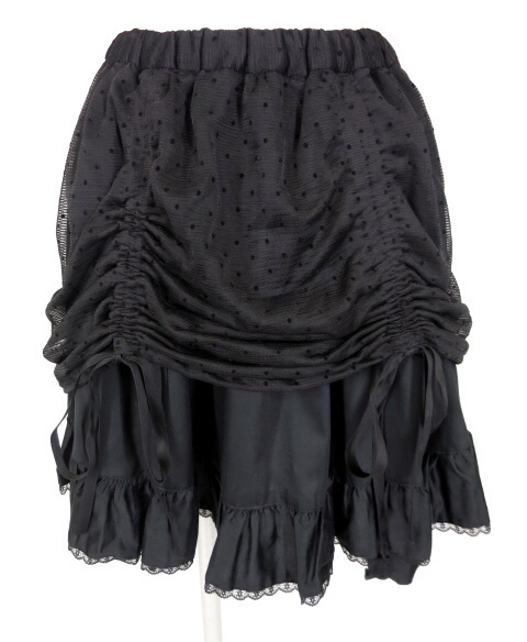 PEACE NOW レッグバンド付きドットチュール重ねスカート