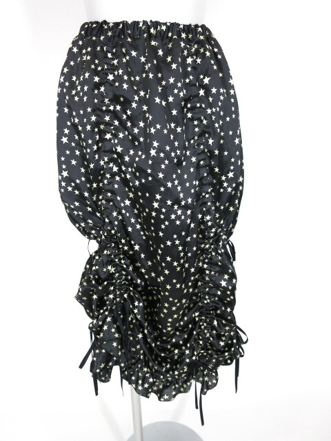 PEACE NOW 星柄サテンロングスカート