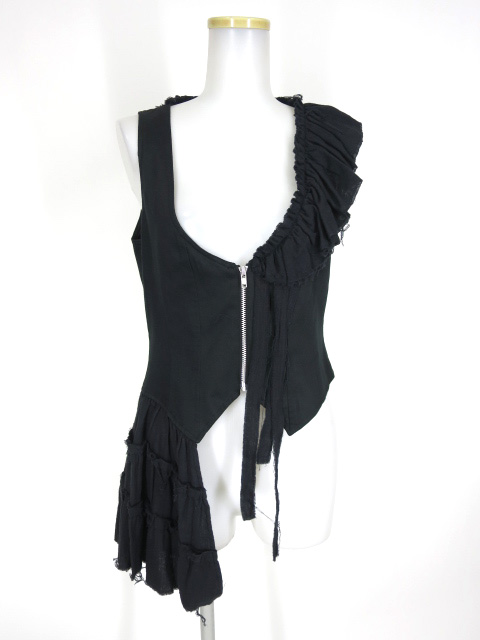 PEACE NOW ガーゼフリル付きアシンメトリーベスト