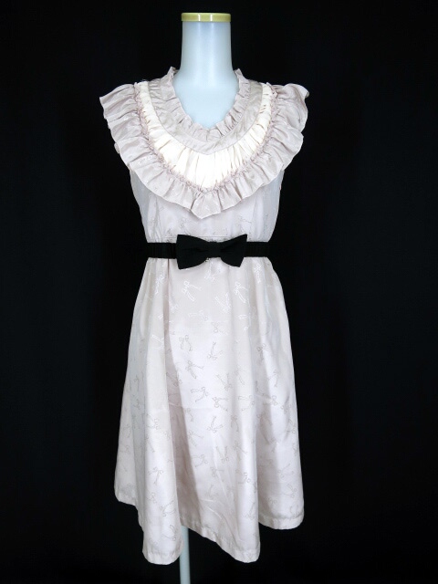 PEACE NOW リボンジャガードノースリーブワンピース