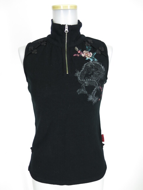 Ozz On hikozoh 龍刺繍入りノースリーブニット