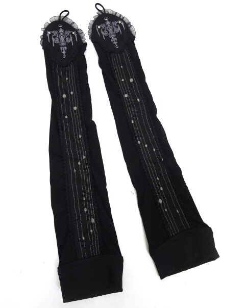 Ozz On 燭台プリントメッシュアームカバー